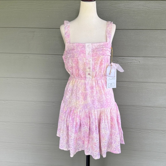 Sundress “Marta” Eyelet Tie Dye Dress - Picture 1 of 12